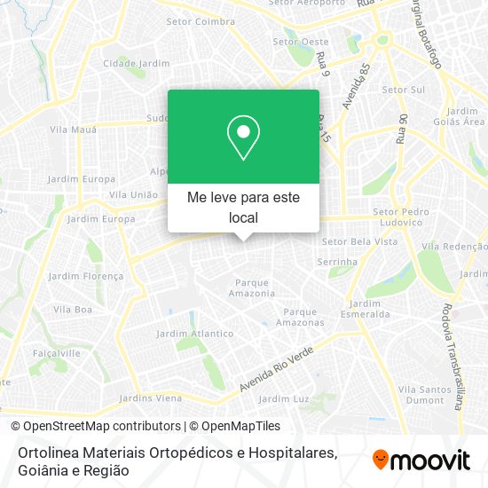 Ortolinea Materiais Ortopédicos e Hospitalares mapa