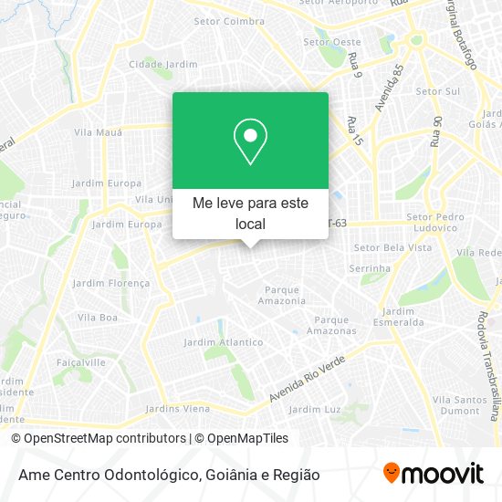 Ame Centro Odontológico mapa