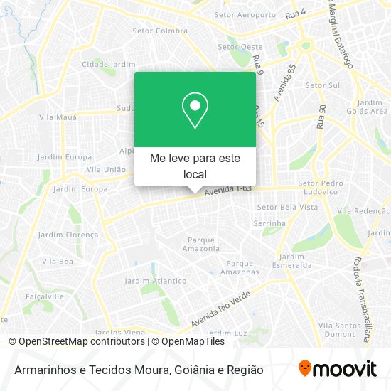 Armarinhos e Tecidos Moura mapa