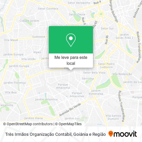 Três Irmãos Organização Contábil mapa