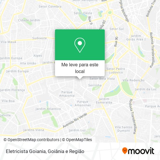 Eletricista Goiania mapa