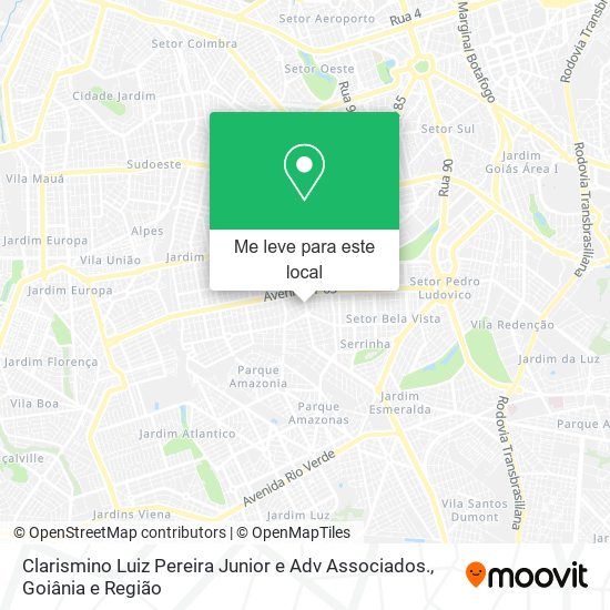 Clarismino Luiz Pereira Junior e Adv Associados. mapa