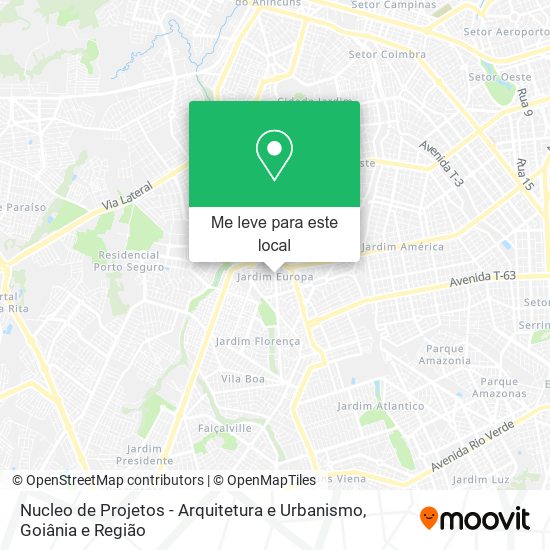 Nucleo de Projetos - Arquitetura e Urbanismo mapa