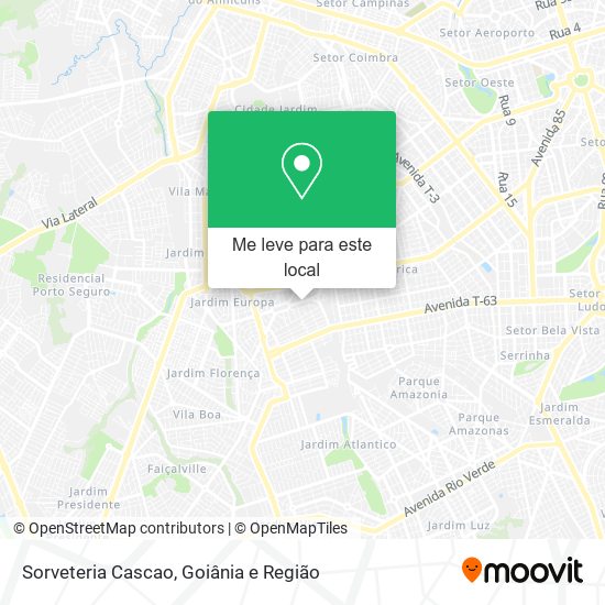 Sorveteria Cascao mapa