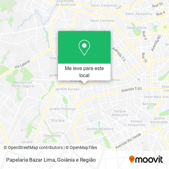 Papelaria Bazar Lima mapa