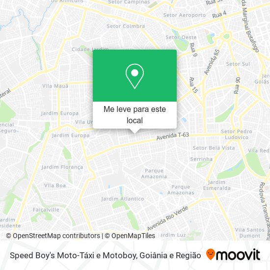 Speed Boy's Moto-Táxi e Motoboy mapa