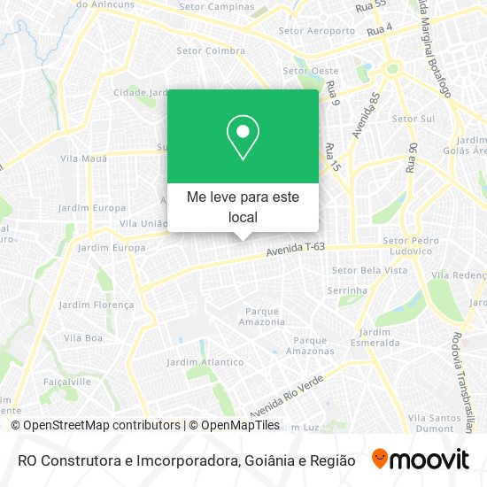 RO Construtora e Imcorporadora mapa