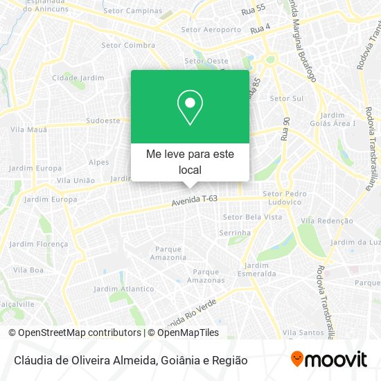 Cláudia de Oliveira Almeida mapa