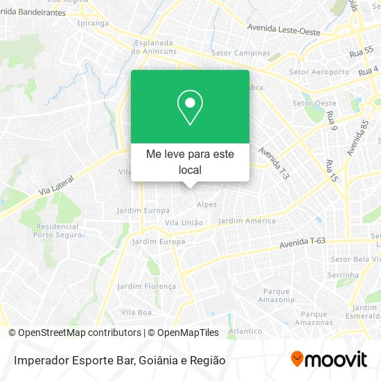 Imperador Esporte Bar mapa