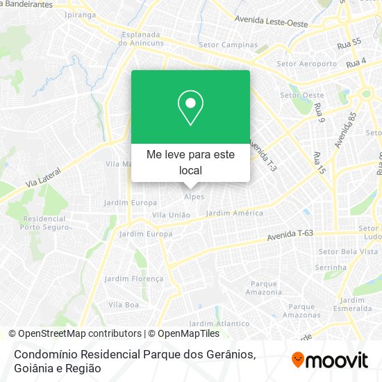 Condomínio Residencial Parque dos Gerânios mapa