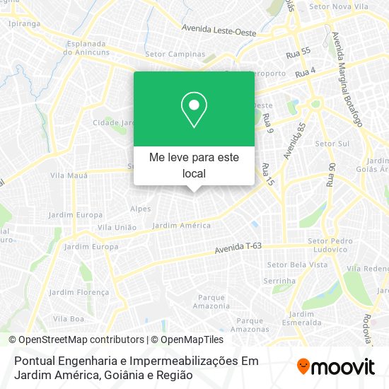 Pontual Engenharia e Impermeabilizações Em Jardim América mapa