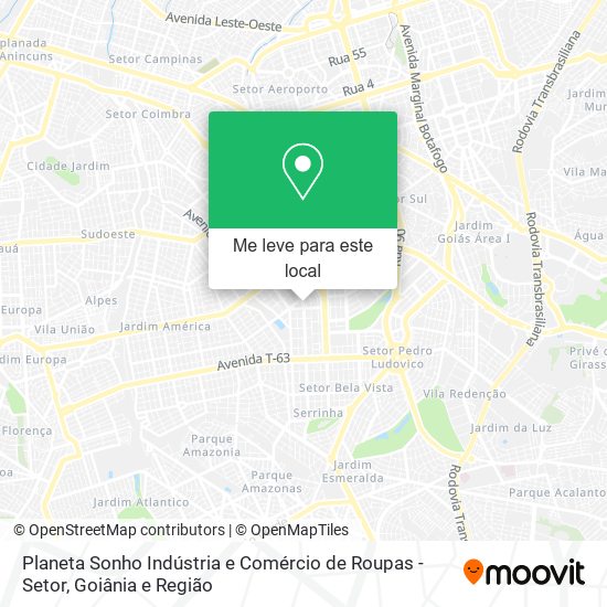Planeta Sonho Indústria e Comércio de Roupas - Setor mapa