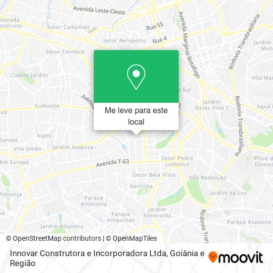 Innovar Construtora e Incorporadora Ltda mapa