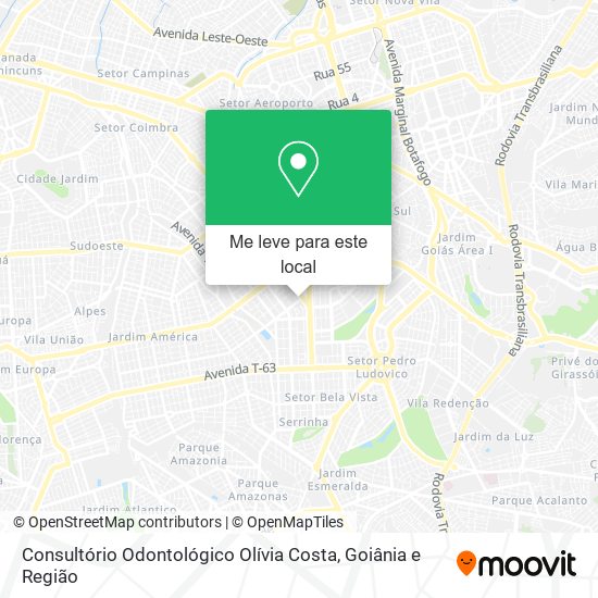 Consultório Odontológico Olívia Costa mapa