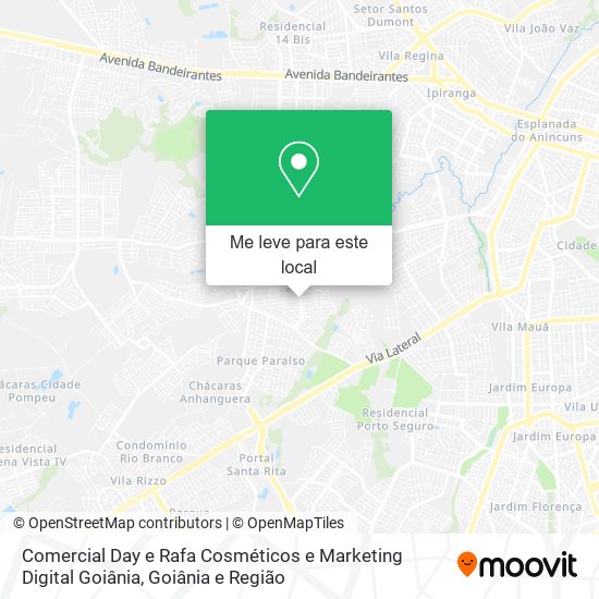 Comercial Day e Rafa Cosméticos e Marketing Digital Goiânia mapa