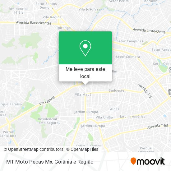 MT Moto Pecas Mx mapa