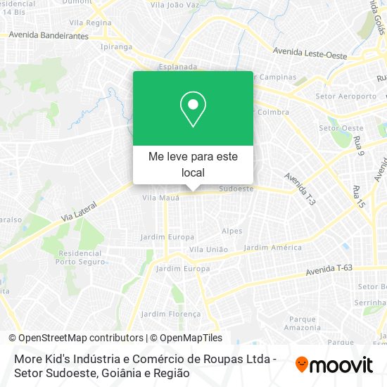 More Kid's Indústria e Comércio de Roupas Ltda - Setor Sudoeste mapa