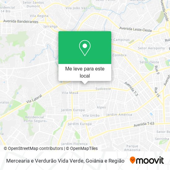 Mercearia e Verdurão Vida Verde mapa