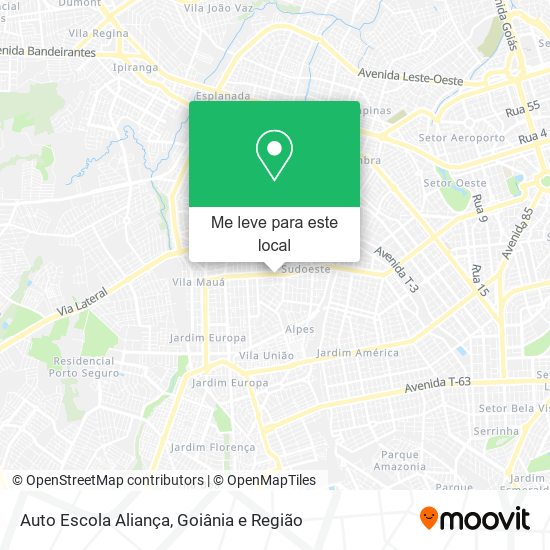 Auto Escola Aliança mapa