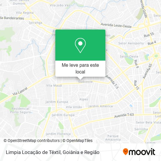 Limpia Locação de Têxtil mapa