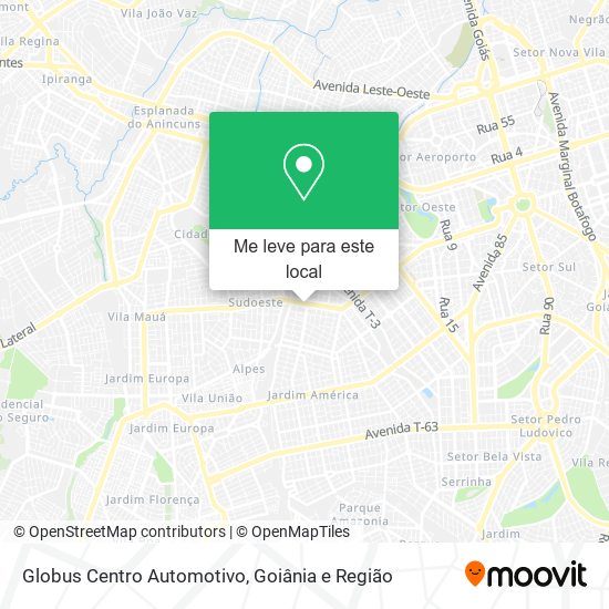 Globus Centro Automotivo mapa