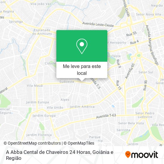 A Abba Cental de Chaveiros 24 Horas mapa