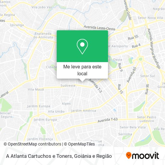 A Atlanta Cartuchos e Toners mapa