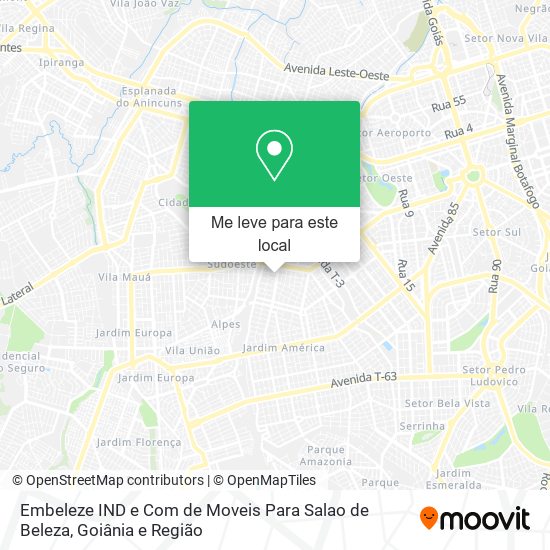 Embeleze IND e Com de Moveis Para Salao de Beleza mapa