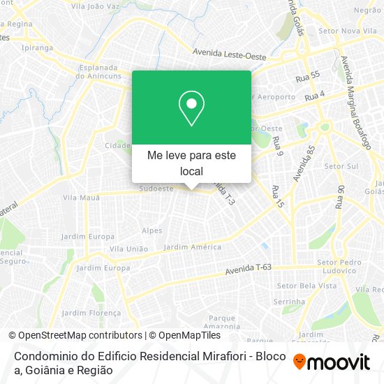 Condominio do Edificio Residencial Mirafiori - Bloco a mapa