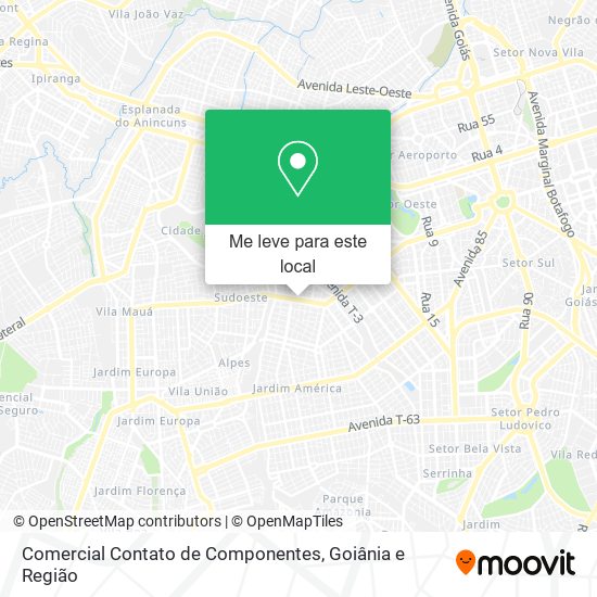 Comercial Contato de Componentes mapa