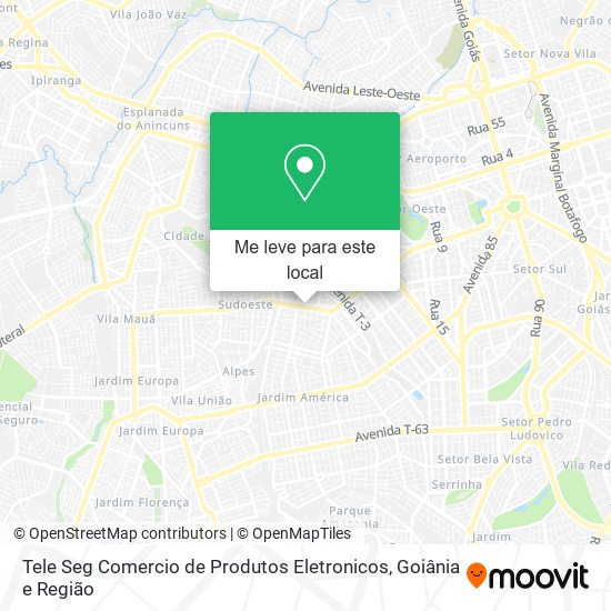 Tele Seg Comercio de Produtos Eletronicos mapa