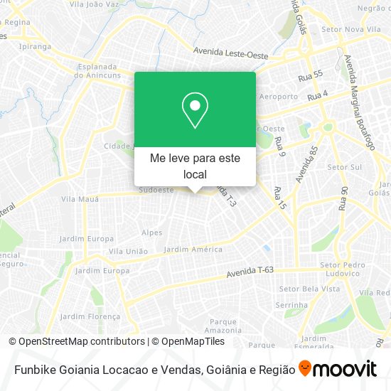 Funbike Goiania Locacao e Vendas mapa