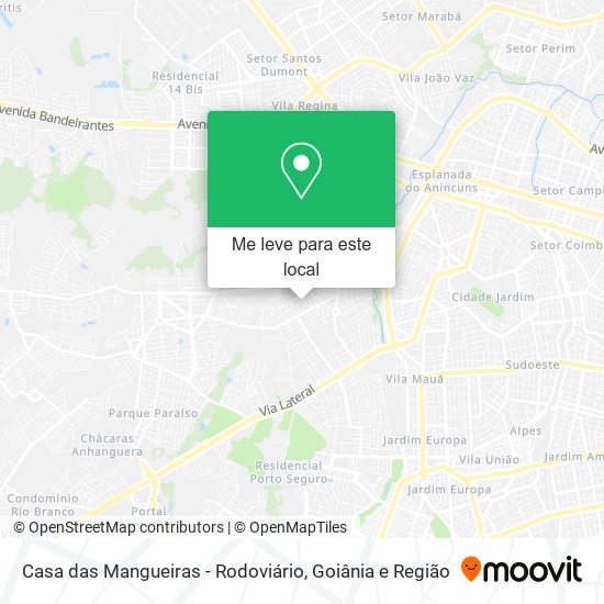 Casa das Mangueiras - Rodoviário mapa