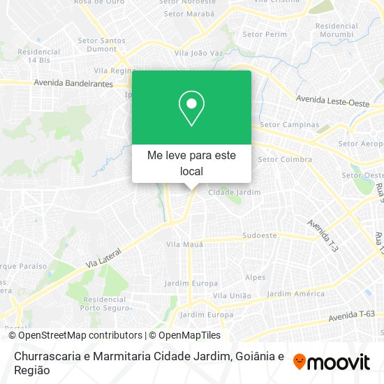 Churrascaria e Marmitaria Cidade Jardim mapa