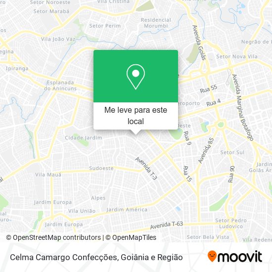 Celma Camargo Confecções mapa