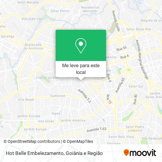 Hot Belle Embelezamento mapa