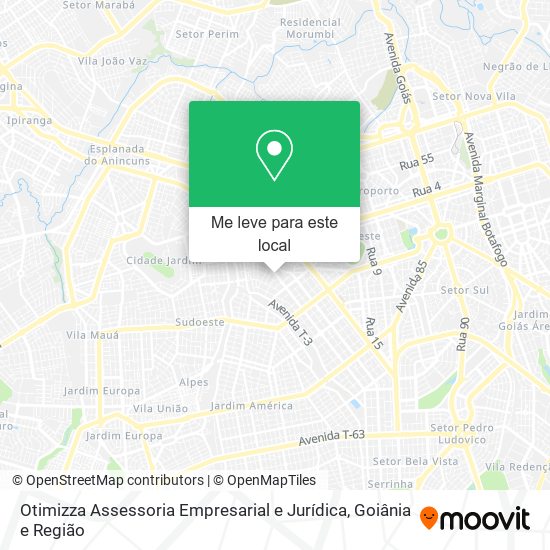 Otimizza Assessoria Empresarial e Jurídica mapa