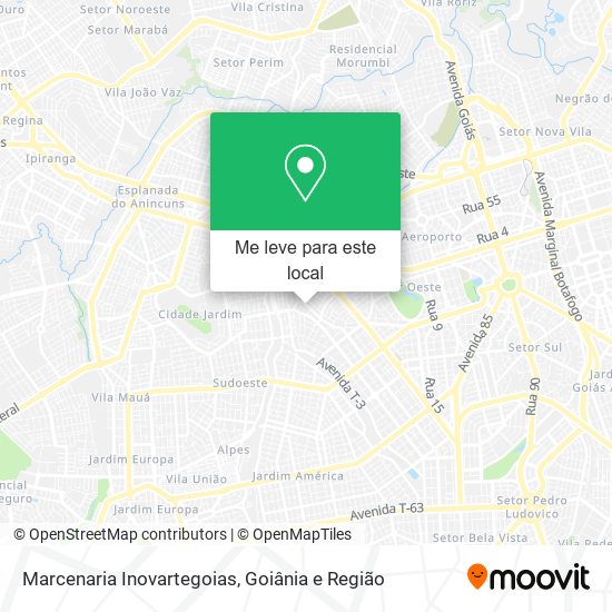Marcenaria Inovartegoias mapa