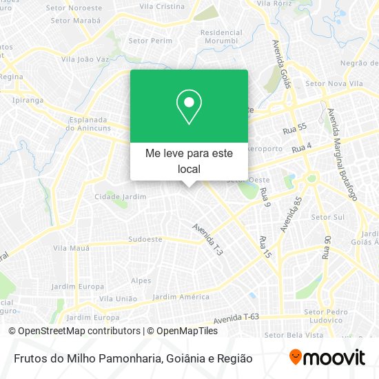 Frutos do Milho Pamonharia mapa