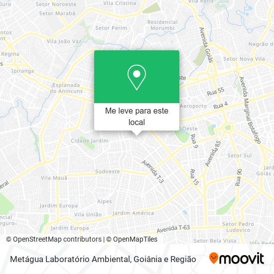 Metágua Laboratório Ambiental mapa