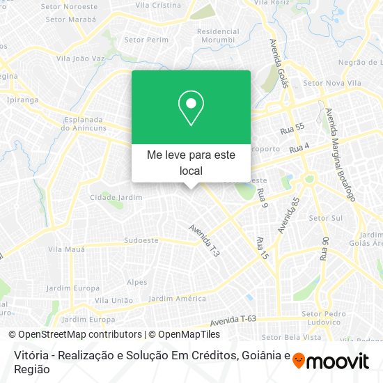 Vitória - Realização e Solução Em Créditos mapa