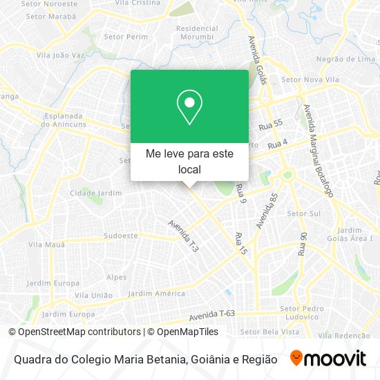 Quadra do Colegio Maria Betania mapa