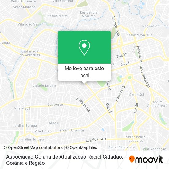 Associação Goiana de Atualização Recicl Cidadão mapa