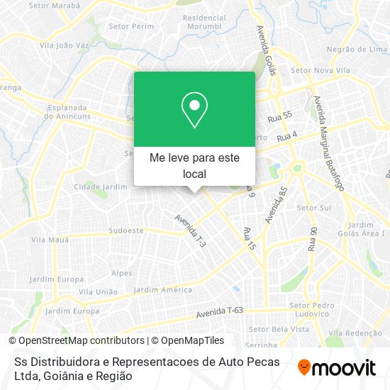 Ss Distribuidora e Representacoes de Auto Pecas Ltda mapa