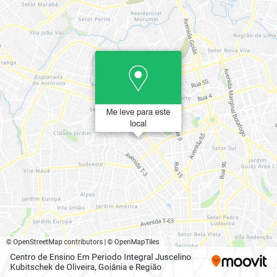 Centro de Ensino Em Periodo Integral Juscelino Kubitschek de Oliveira mapa