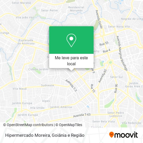Hipermercado Moreira mapa