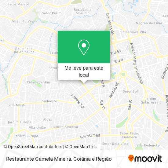 Restaurante Gamela Mineira mapa