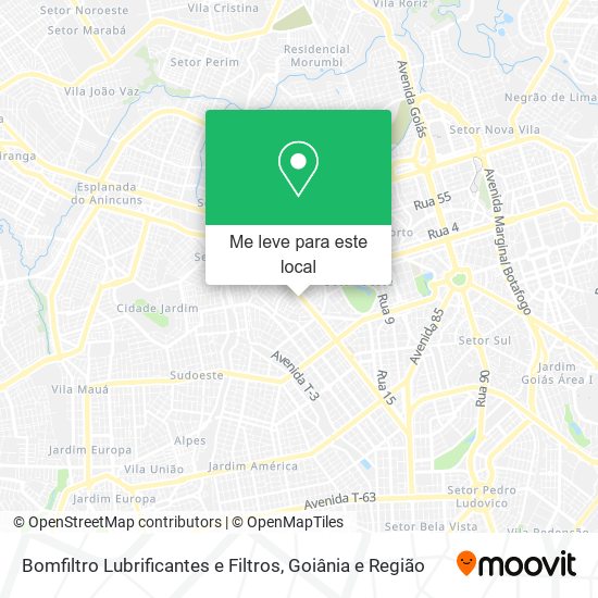 Bomfiltro Lubrificantes e Filtros mapa