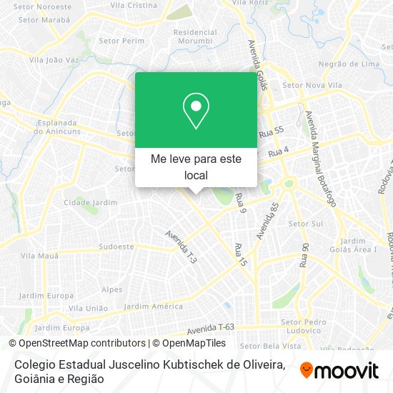 Colegio Estadual Juscelino Kubtischek de Oliveira mapa