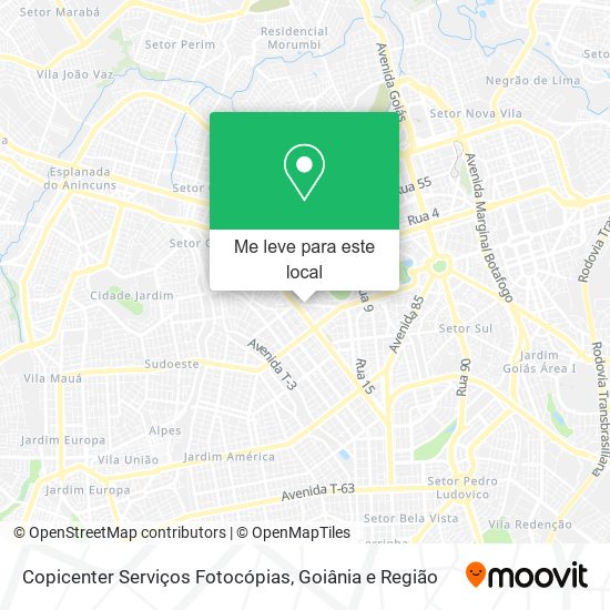 Copicenter Serviços Fotocópias mapa